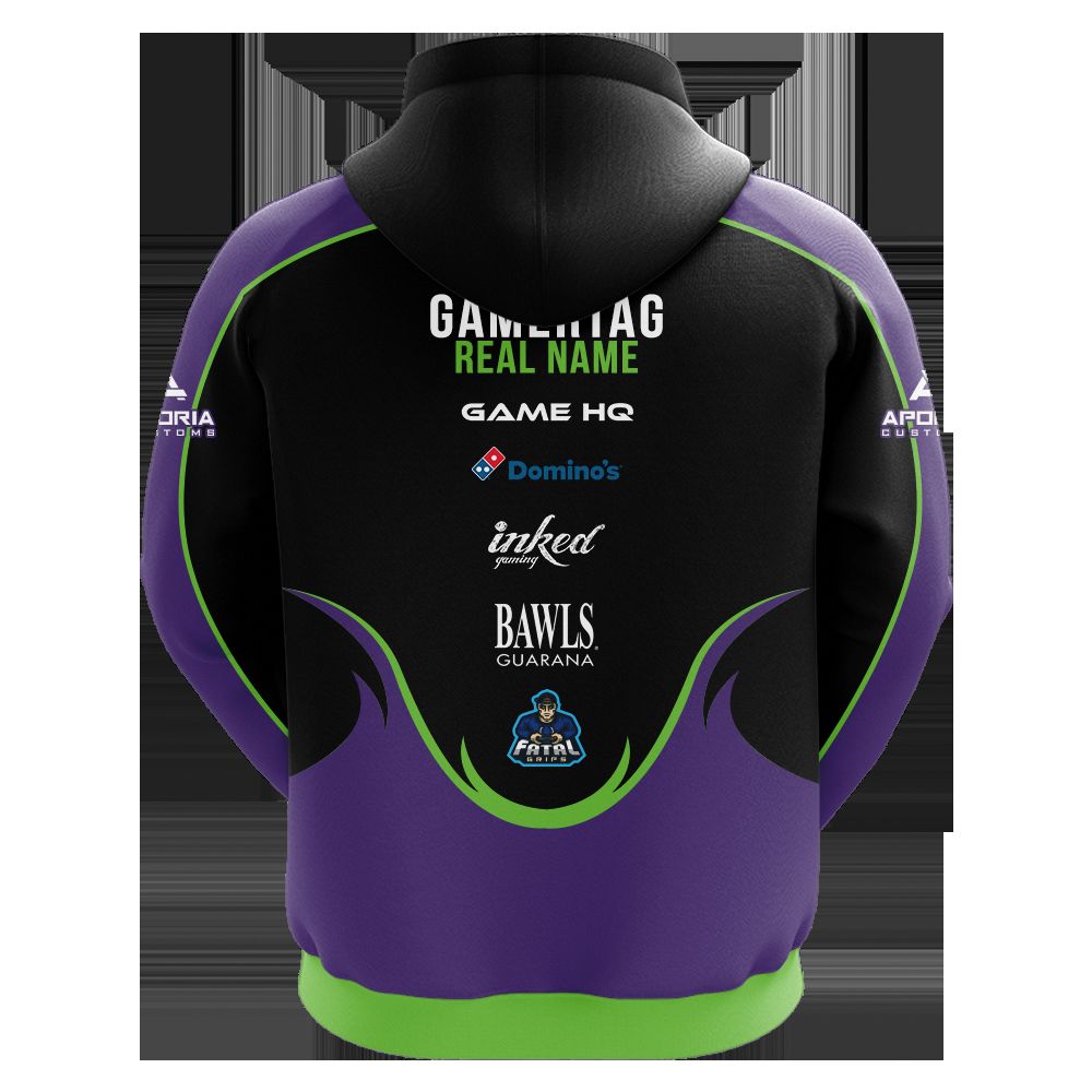 Malevolent Gaming Sublimated Hoodie - Custom Fitted Polyester Hoodie