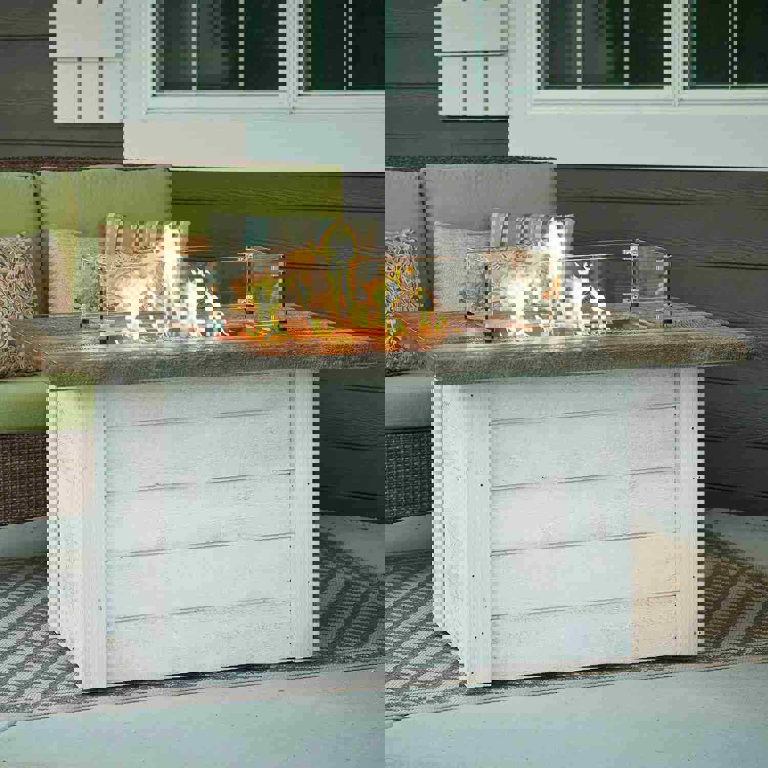 Alcott Rectangular Gas Fire Pit Table