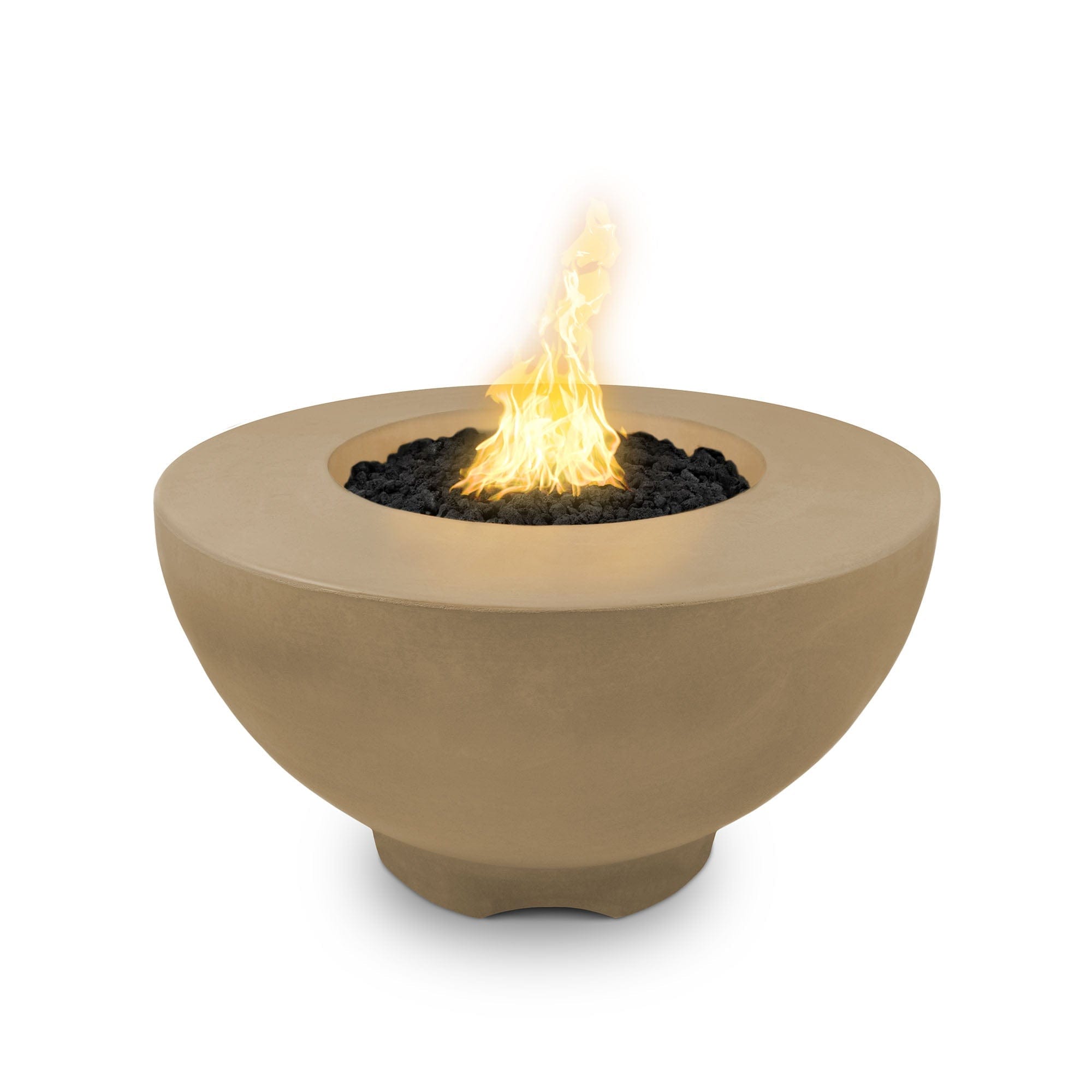 The Outdoor Plus 37 Sienna GFRC Concrete Round Liquid Propane Fire Pit