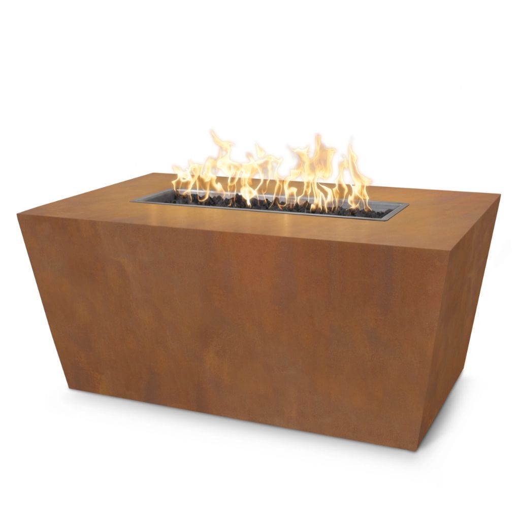 The Outdoor Plus 48 Mesa Copper & Corten Steel & Stainless Steel Rectangle Fire Pit Table
