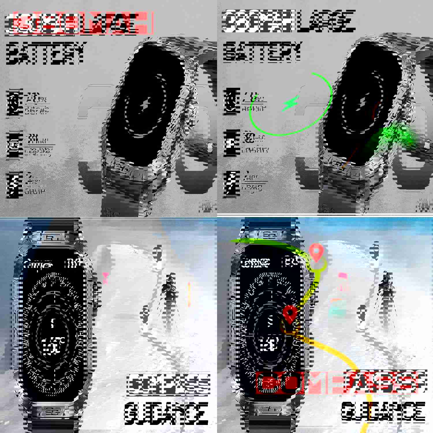 NEKTOM K63 Rugged Tactical Smartwatch - Military-Grade Outdoor Companion