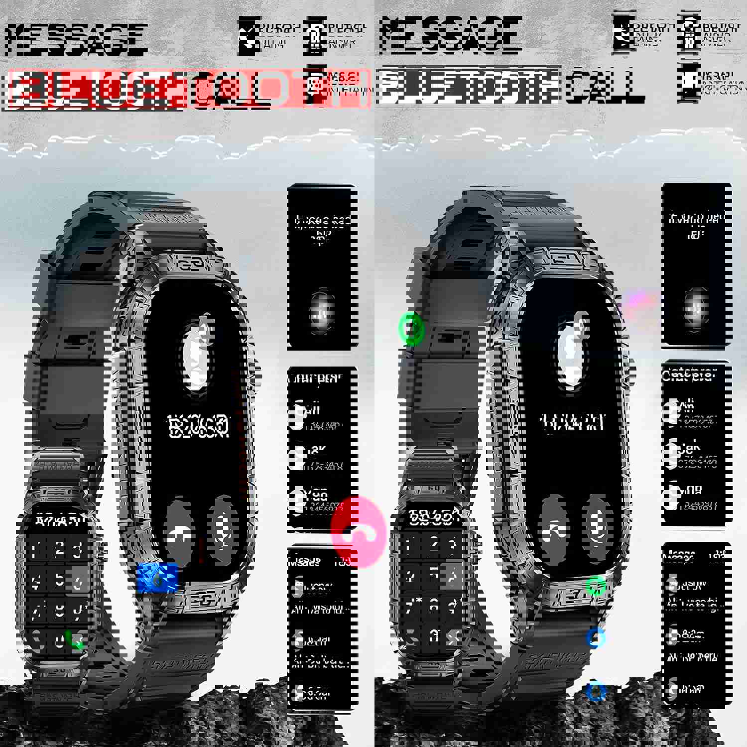 NEKTOM K63 Rugged Tactical Smartwatch - Military-Grade Outdoor Companion