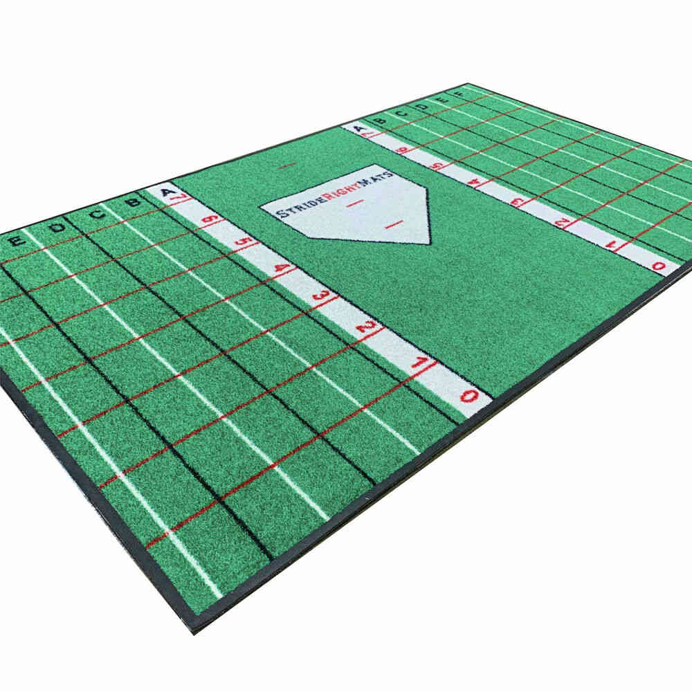 StrideRightMats Baseball Softball Hitting Mat for Stance and Stride Training