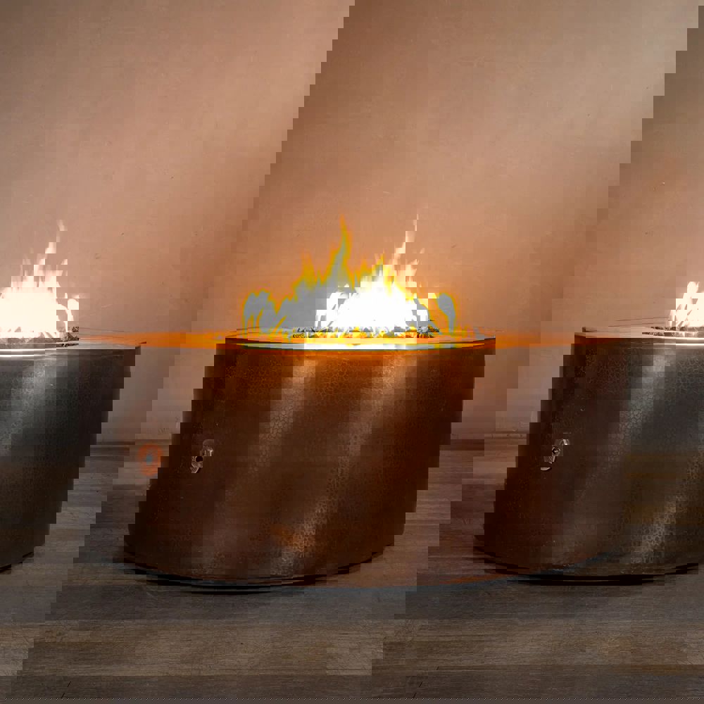 45 Moreno Gravity Round Copper Gas Fire Pit